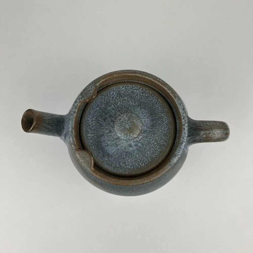 Hand Crafted teapot short spout round Asian inspired Pottery